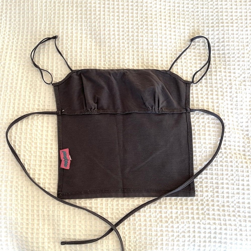 Edikted Jinx Open-Back Gray Top Size Small - Picture 5 of 5
